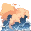 🌊 Эмодзи «Морские волны» для Telegram
