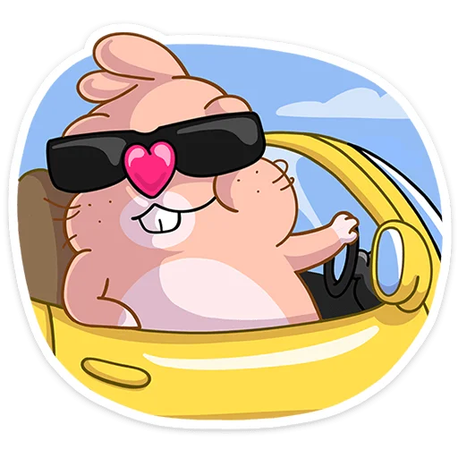 😎 Стикер «Кролик Себастьян» для Telegram