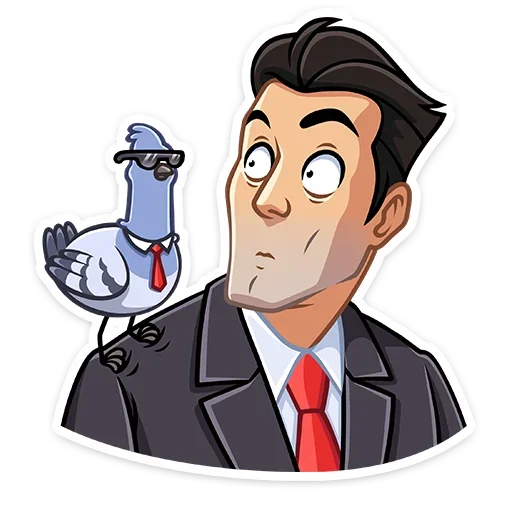 🐦 Стикер «Секретный агент» для Telegram