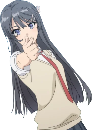 👆 Стикер «Seishun Buta Yarou wa Bunny Girl Senpai no Yume wo Minai» для Telegram