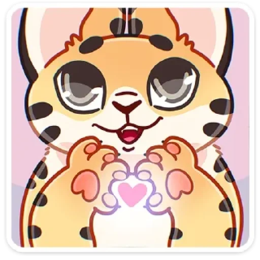 🫶 Стикер «Сервальчик Тортик» для Telegram
