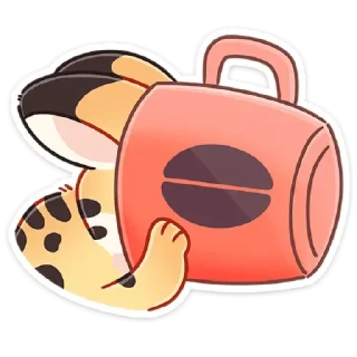 ☕️ Стикер «Сервальчик Тортик» для Telegram