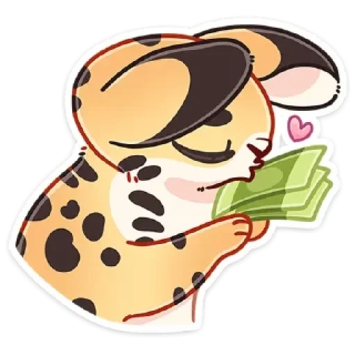 🤑 Стикер «Сервальчик Тортик» для Telegram