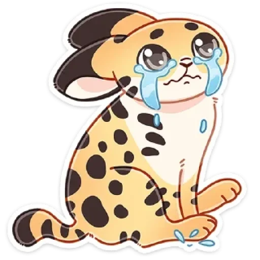 😭 Стикер «Сервальчик Тортик» для Telegram