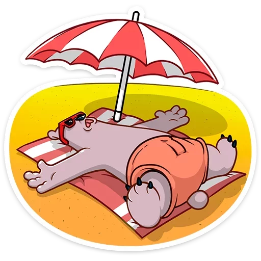 🏖 Стикер «Отпуск Севы» для Telegram