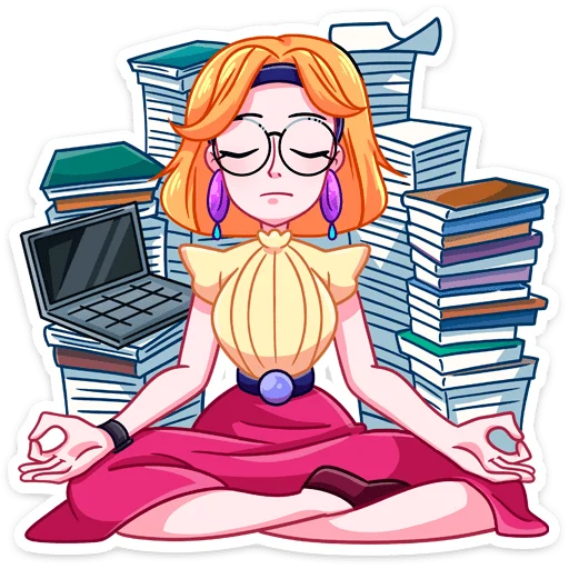 🧘‍♀ Стикер «Классный журнал» для Telegram