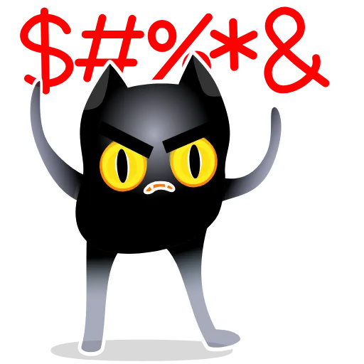 🤬 Эмодзи «🫠Смайлы с кисой Shadow Kitty» для Telegram