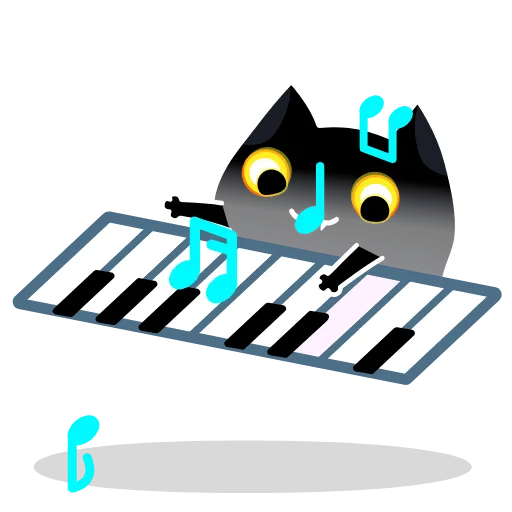 🎹 Эмодзи «🫠Смайлы с кисой Shadow Kitty» для Telegram