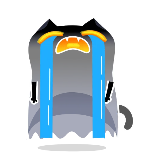 😓 Эмодзи «🫠Смайлы с кисой Shadow Kitty» для Telegram