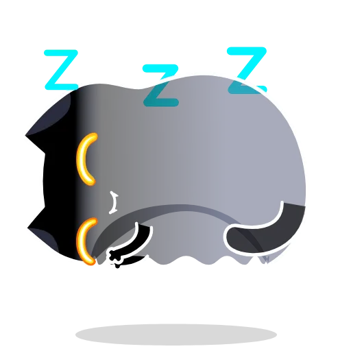 😴 Эмодзи «🫠Смайлы с кисой Shadow Kitty» для Telegram