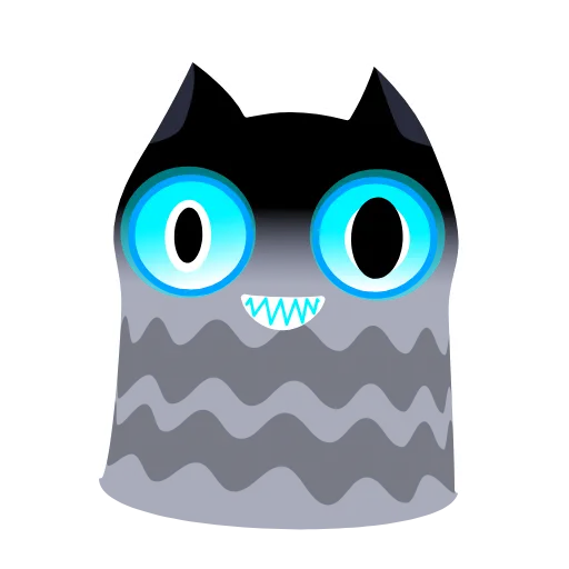 😁 Эмодзи «🫠Смайлы с кисой Shadow Kitty» для Telegram
