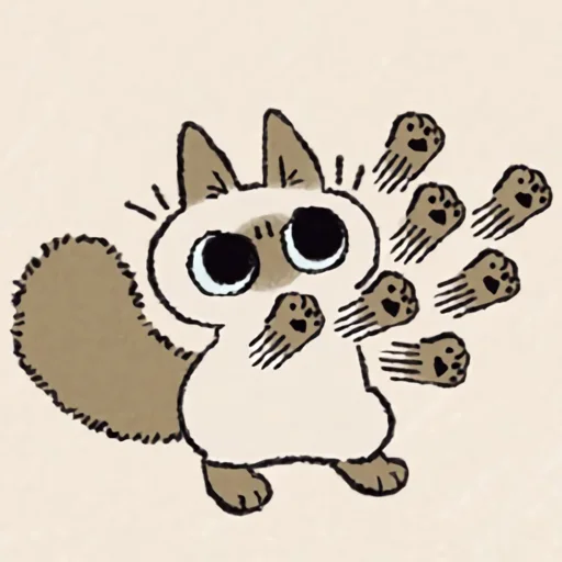 🤜 Стикер «シャム猫あずき» для Telegram