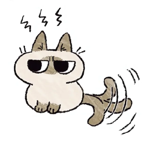 😠 Стикер «シャム猫あずき» для Telegram