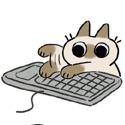 ⌨️ Стикер «シャム猫あずき» для Telegram
