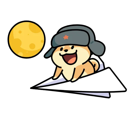 🌑 Стикер «dogwifshapka» для Telegram