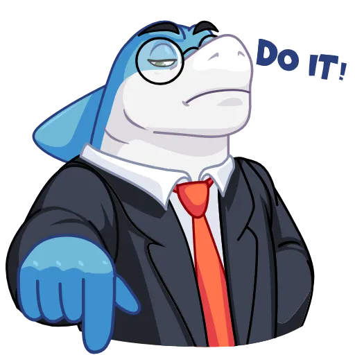 👇 Стикер «Shark Boss» для Telegram