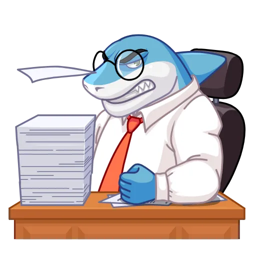 😤 Стикер «Shark Boss» для Telegram