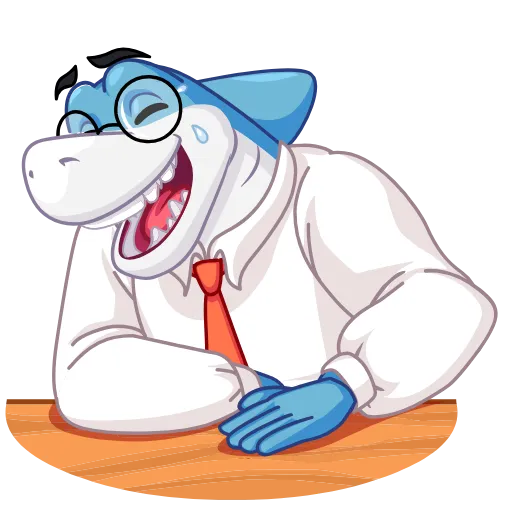 Стикерпак Shark Boss для Telegram — скачать