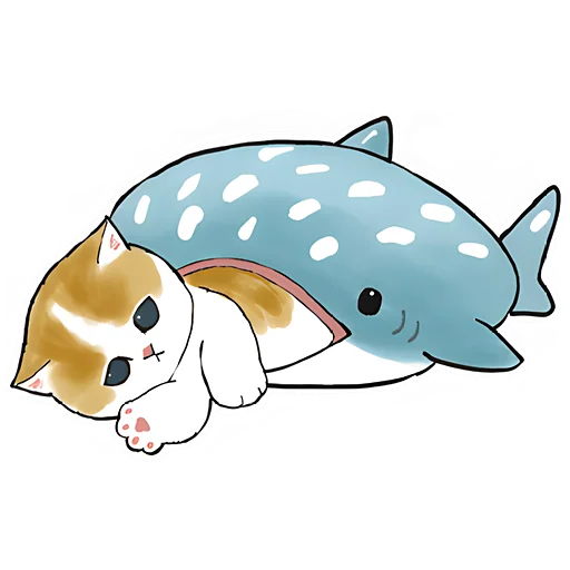 😔 Стикер «Акулы и котята» для Telegram