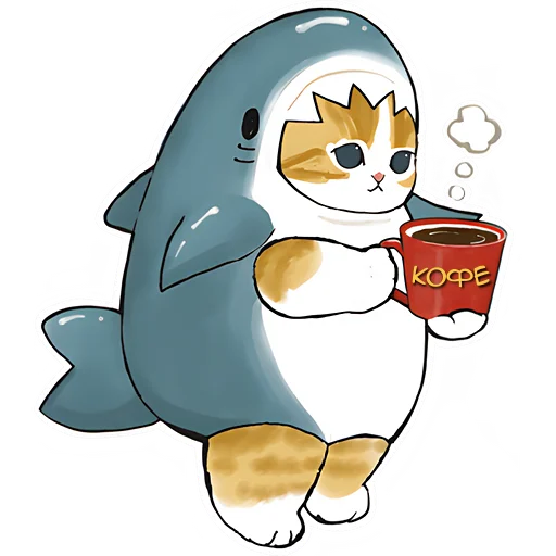 🫖 Стикер «Акулы и котята» для Telegram