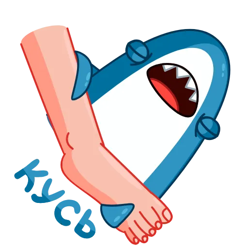 🦵 Стикер «Акула» для Telegram