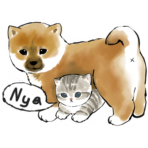 😊 Стикер «Шиба и Нян» для Telegram