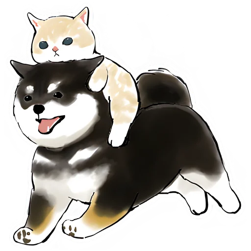 🐕 Стикер «Шиба и Нян» для Telegram