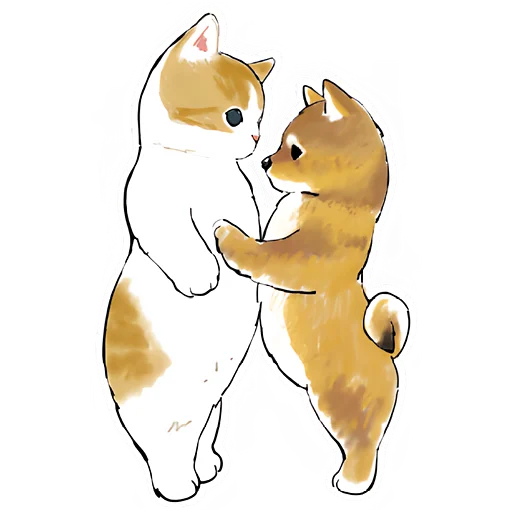 😘 Стикер «Шиба и Нян» для Telegram