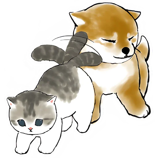 😉 Стикер «Шиба и Нян» для Telegram