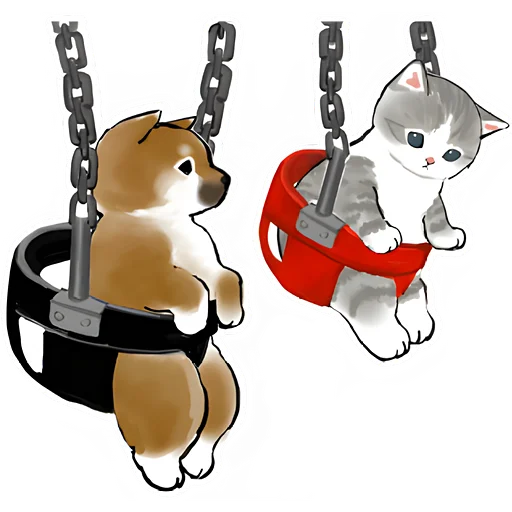 😊 Стикер «Шиба и Нян» для Telegram