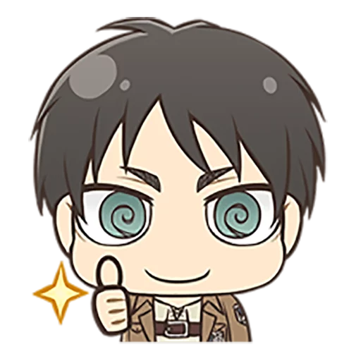 Стикерпак shingeki no kyojin chibi для Telegram — скачать