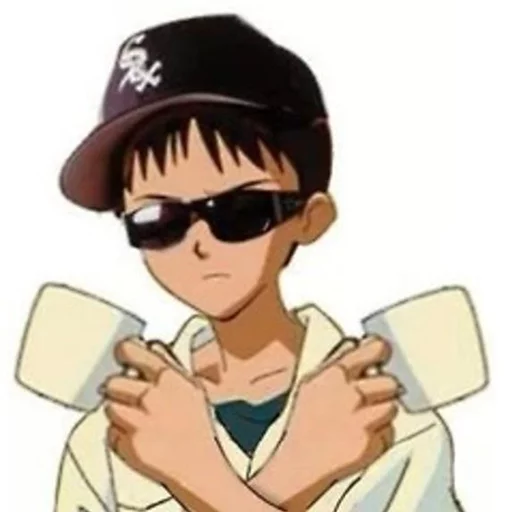 😐 Стикер «SHINJI WITH A FUCKING CUP» для Telegram