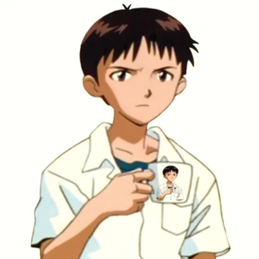 😐 Стикер «SHINJI WITH A FUCKING CUP» для Telegram