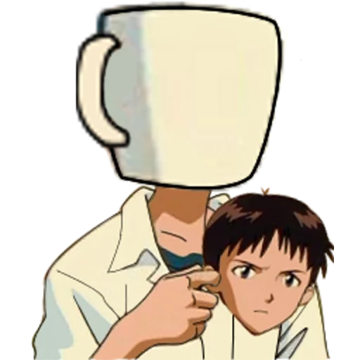 😐 Стикер «SHINJI WITH A FUCKING CUP» для Telegram