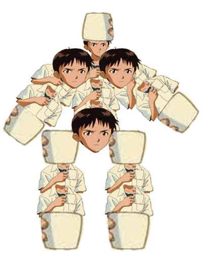 😐 Стикер «SHINJI WITH A FUCKING CUP» для Telegram