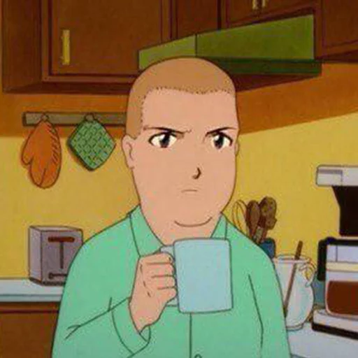 😐 Стикер «SHINJI WITH A FUCKING CUP» для Telegram