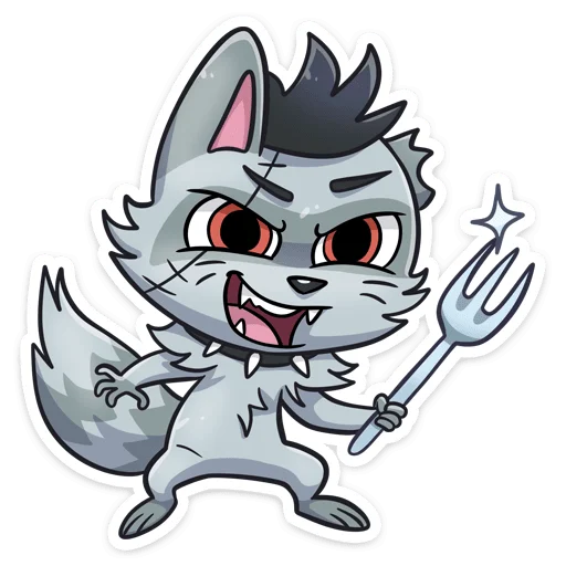 😈 Стикер «Енот Шип без надписей» для Telegram