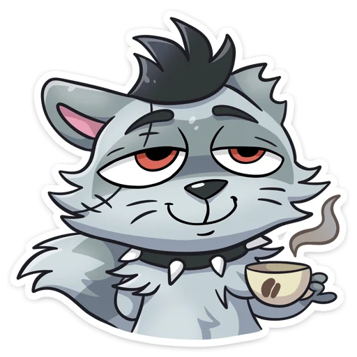 ☕ Стикер «Енот Шип без надписей» для Telegram