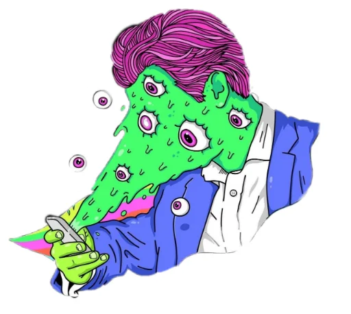 😮 Стикер «Shizoterika» для Telegram