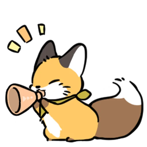 📣 Стикер «short-legged fox v.2 //» для Telegram