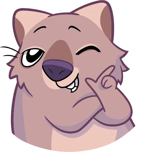 🤩 Эмодзи «Вомбат Шуга» для Telegram