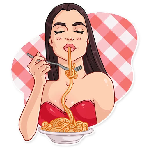 🍝 Стикер «Monica» для Telegram
