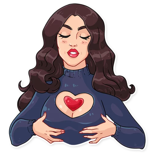 ❤️ Стикер «Monica» для Telegram