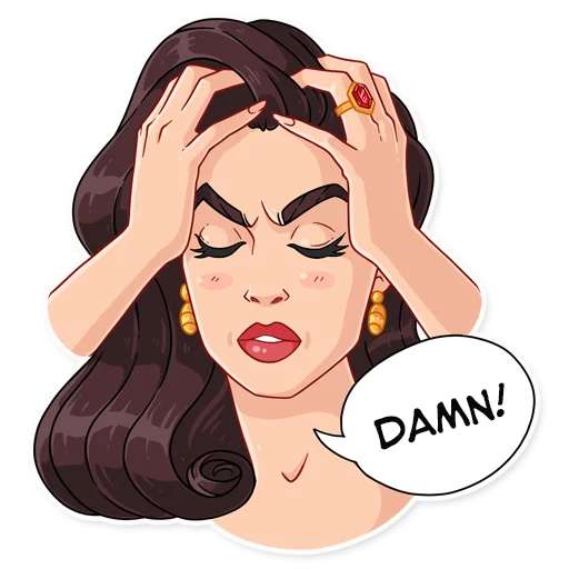 😠 Стикер «Monica» для Telegram