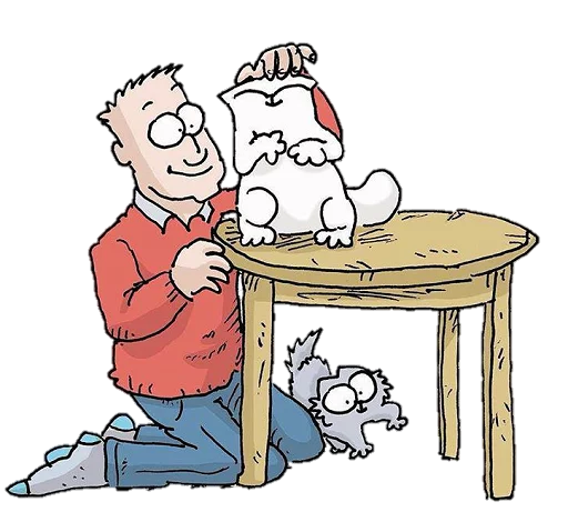 💋 Стикер «simon&;s cat» для Telegram