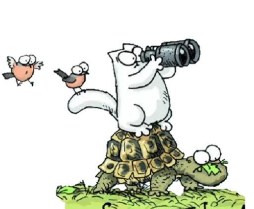👀 Стикер «simon&;s cat» для Telegram