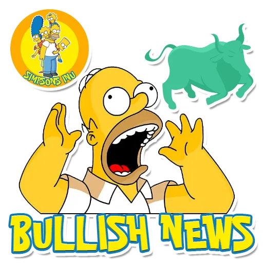 🤗 Стикер «SIMPSONS INU» для Telegram
