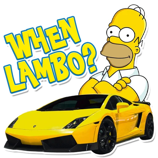 🚘 Стикер «SIMPSONS INU» для Telegram
