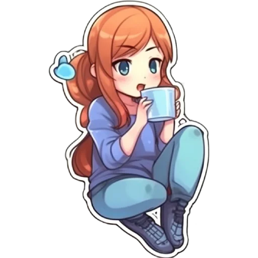 ☕ Стикер «Девочки-сестрички» для Telegram