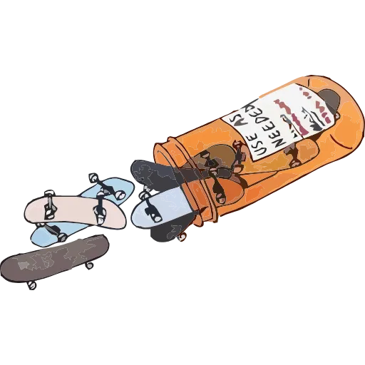 🛹 Эмодзи «Skate Or Die» для Telegram